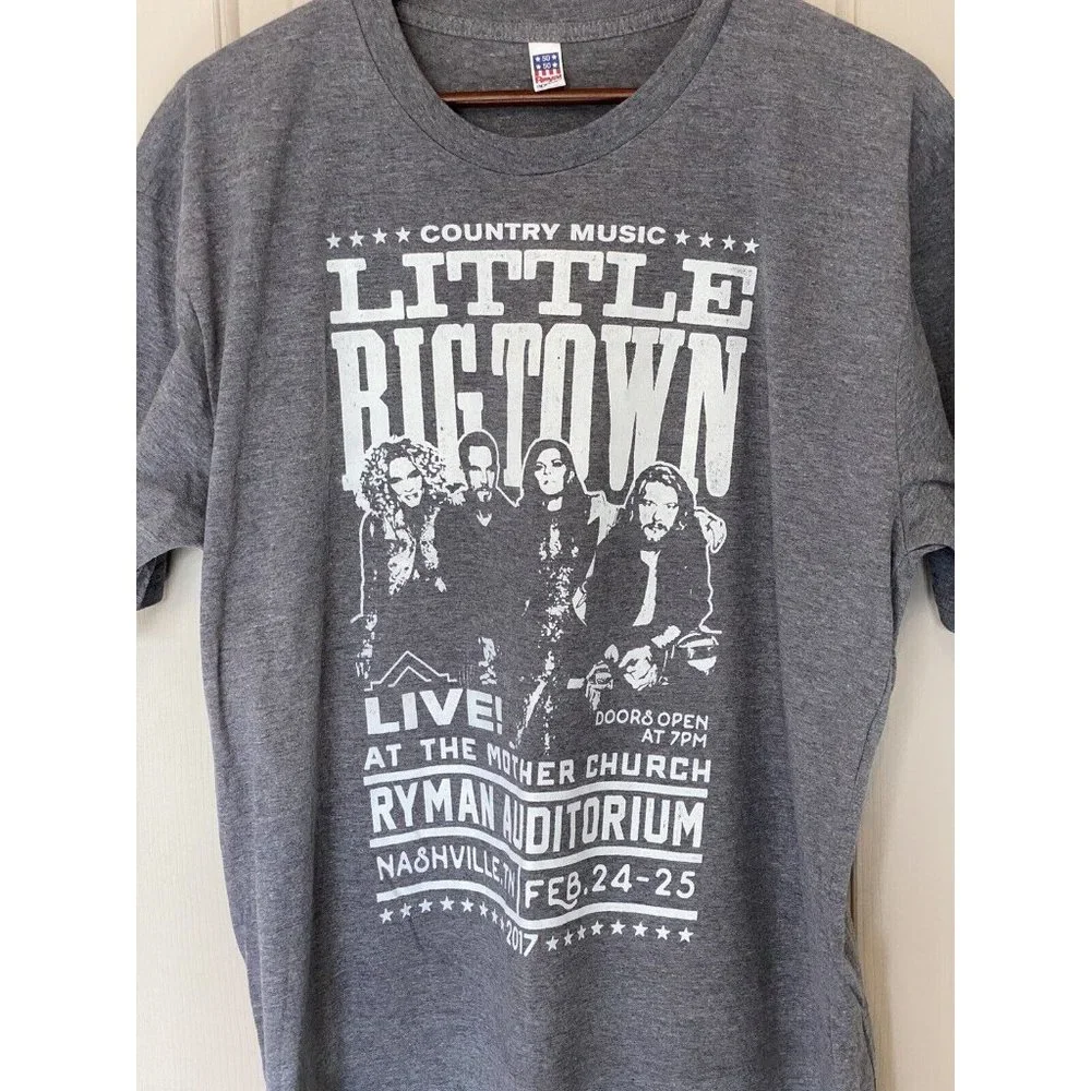 Little Big Town Gray T-Shirt Unisex XL Ryman Auditorium 2017 Tour Music Band - Picture 3 of 4